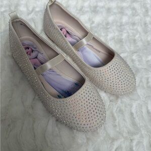 H&M Cream Rhinestone Disney Elsa Ballet Flats